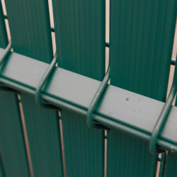 Kit lamelles occultantes PVC pour panneau de clôture rigide - coloris vert - NATURE