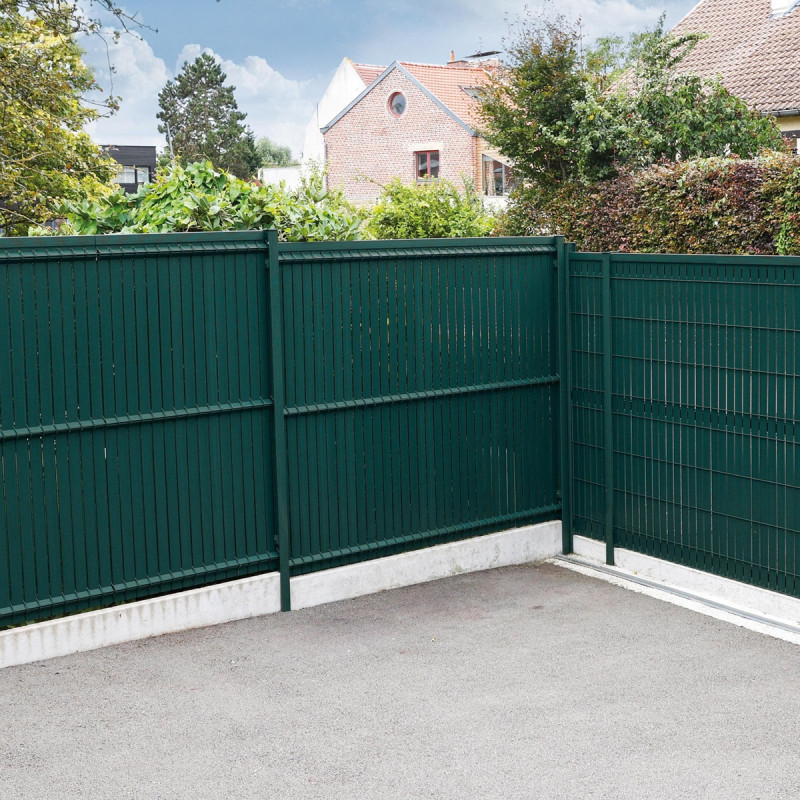 Kit lamelles occultantes PVC pour panneau de clôture rigide - coloris vert - NATURE