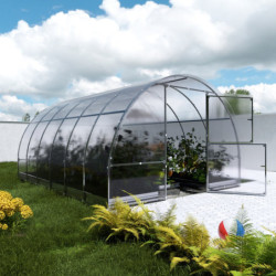 Serre de jardin 18m² Easy en acier et panneaux de polycarbonate de 6 mm - Klasika