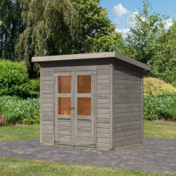 Abri de jardin en bois 3,3m² - gris naturel - Merseburg 3 - Karibu