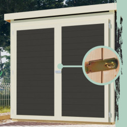 Abri à vélos en bois gris terre 4,6m² - pour 4 vélos - Karibu