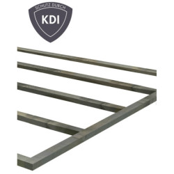 Abri à vélos en bois brut 3,4m² avec kit solaire - pour 3 vélos - Karibu