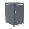 Abri cache-poubelle en acier galvanisé anthracite pour container 240L - X-METAL