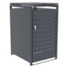 Abri cache-poubelle en acier galvanisé anthracite pour container 240L - X-METAL