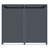 Abri cache-poubelle en acier galvanisé anthracite pour 2 containers 240L - X-METAL