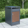 Abri cache-poubelle en acier galvanisé aspect bois pour container 240L - X-METAL