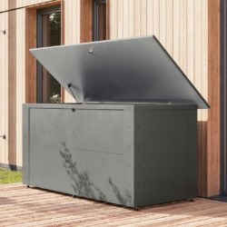 Coffre de rangement 1,10m² en métal gris avec plancher Himalia 1 - Karibu