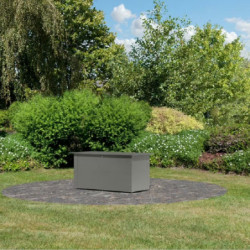 Coffre de rangement 1,10m² en métal gris avec plancher Himalia 1 - Karibu