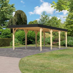 Carport en bois lamellé-collé 22,62m² Leimholz 2 – KARIBU