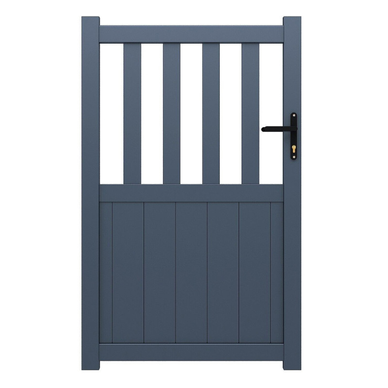 Portillon semi-ajouré prêt à poser en aluminium 100x160cm JOGAN - X-METAL