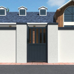 Portillon semi-ajouré prêt à poser en aluminium 100x160cm JOGAN - X-METAL