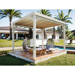 Pergola en bois lamellé-collé 300x300cm STRASBOURG – Maderland