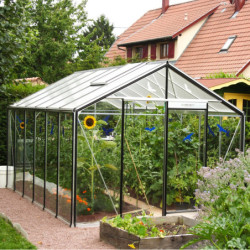 Serre de jardin R306H 13,62m² en aluminium et verre trempé ALULINE – ACD
