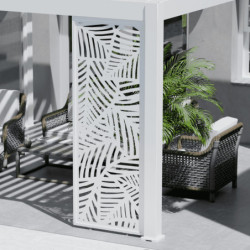 Panneau décoratif 1m - motif à feuilles - blanc - OMBREA VS