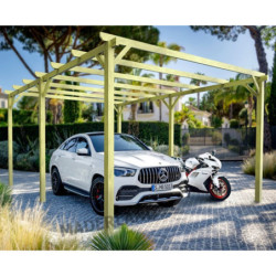 Carport autoportant en bois massif traité autoclave 510x300cm NANTERRE – Maderland