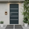 Porte d'entrée Lisandre en aluminium 96x218cm - gris anthracite - poussant droit - X-METAL