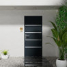 Porte d'entrée Lisandre en aluminium 96x218cm - gris anthracite - poussant droit - X-METAL