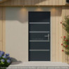 Porte d'entrée Lisandre en aluminium 96x218cm - gris anthracite - poussant gauche - X-METAL