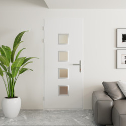 Porte d'entrée Nova en aluminium 96x218cm - gris anthracite - poussant droit - X-METAL