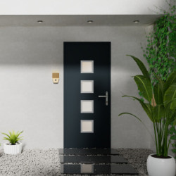 Porte d'entrée Nova en aluminium 96x218cm - gris anthracite - poussant gauche - X-METAL