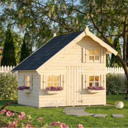 Cabane de jeux en épicéa naturel Tom - Palmako