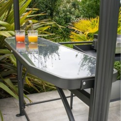 DCB Garden Tonnelles de jardin Aluminium Gris 3.6m²