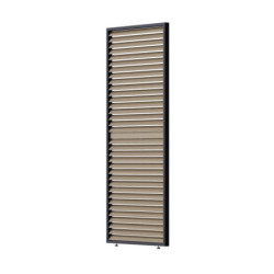Panneau brise-vue à ventelles mobiles 1m - aspect bois - OMBREA