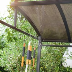 DCB Garden Tonnelles de jardin Aluminium Gris 3.6m²