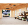 Garage en bois brut 19,8m² Rasmus - madriers 44mm - porte en bois - Palmako