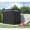 Abri de jardin en acier galvanisé Kosto 5,29m² gris foncé + kit d'ancrage - X-Métal