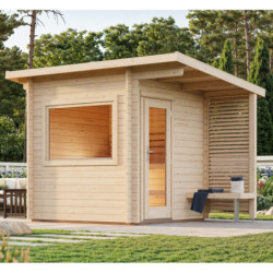 Sauna Sanna - 2 à 4 places - bois massif 44mm - poêle inclus - Palmako
