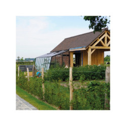 Serre de jardin adossée MS205H 8,46m² en aluminium et verre trempé – ACD