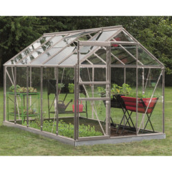 Serre Lily Introgrow 6,2m² en aluminium noir et verre trempé 3mm – ACD