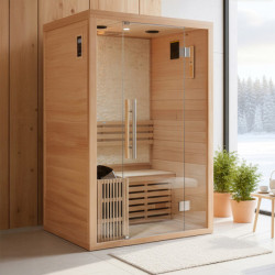 Sauna traditionnel LUXE 2 places SNÖ + poêle SAWO 3000W