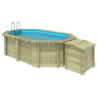 Piscine en bois Nemo 430x300cm - H.118cm - coffre de filtration - cadre en métal - Altanka