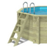 Piscine en bois Nemo 430x300cm - H.118cm - coffre de filtration - cadre en métal - Altanka