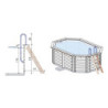 Piscine en bois Nemo 430x300cm - H.131cm - coffre de filtration - cadre en métal - Altanka