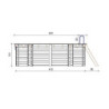 Piscine en bois Nemo 430x300cm - H.131cm - coffre de filtration - cadre en métal - Altanka