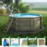 Piscine en bois Coral 325x325cm - H.118cm - coffre de filtration - autoportante - Altanka