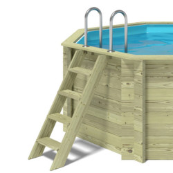 Piscine en bois Coral 325x325cm - H.118cm - coffre de filtration - autoportante - Altanka