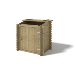 Piscine en bois Coral 325x325cm - H.118cm - coffre de filtration - autoportante - Altanka