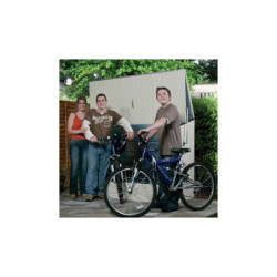 Abri à vélos en métal 1750L crème 1,74m² TRIMETALS