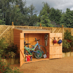 Coffre abri multifonctions en bois massif traité teinté miel 2000L Rowlinson