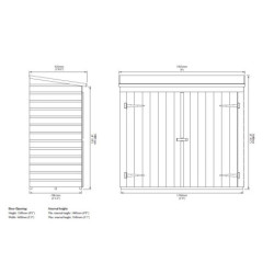 Coffre abri multifonctions en bois massif traité teinté miel 2000L Rowlinson