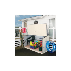 Trimetals Coffre de jardin Acier galvanisé gainé PVC Beige 1.74m²