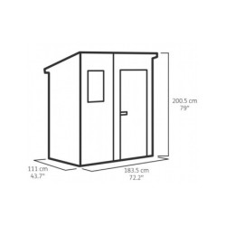 Keter Abri de jardin résine Polypropylène Gris 2.06m²