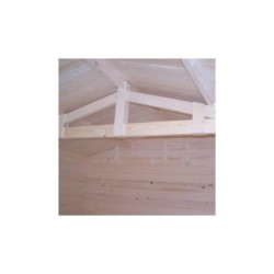 Habrita Abri de jardin bois 10 à 15 m² Bois massif Marron 12.3m²
