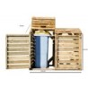 Habrita Coffre de jardin Bois massif Marron 1.35m²