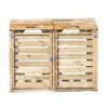 Habrita Coffre de jardin Bois massif Marron 1.35m²