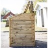 Habrita Coffre de jardin Bois massif Marron 1.35m²